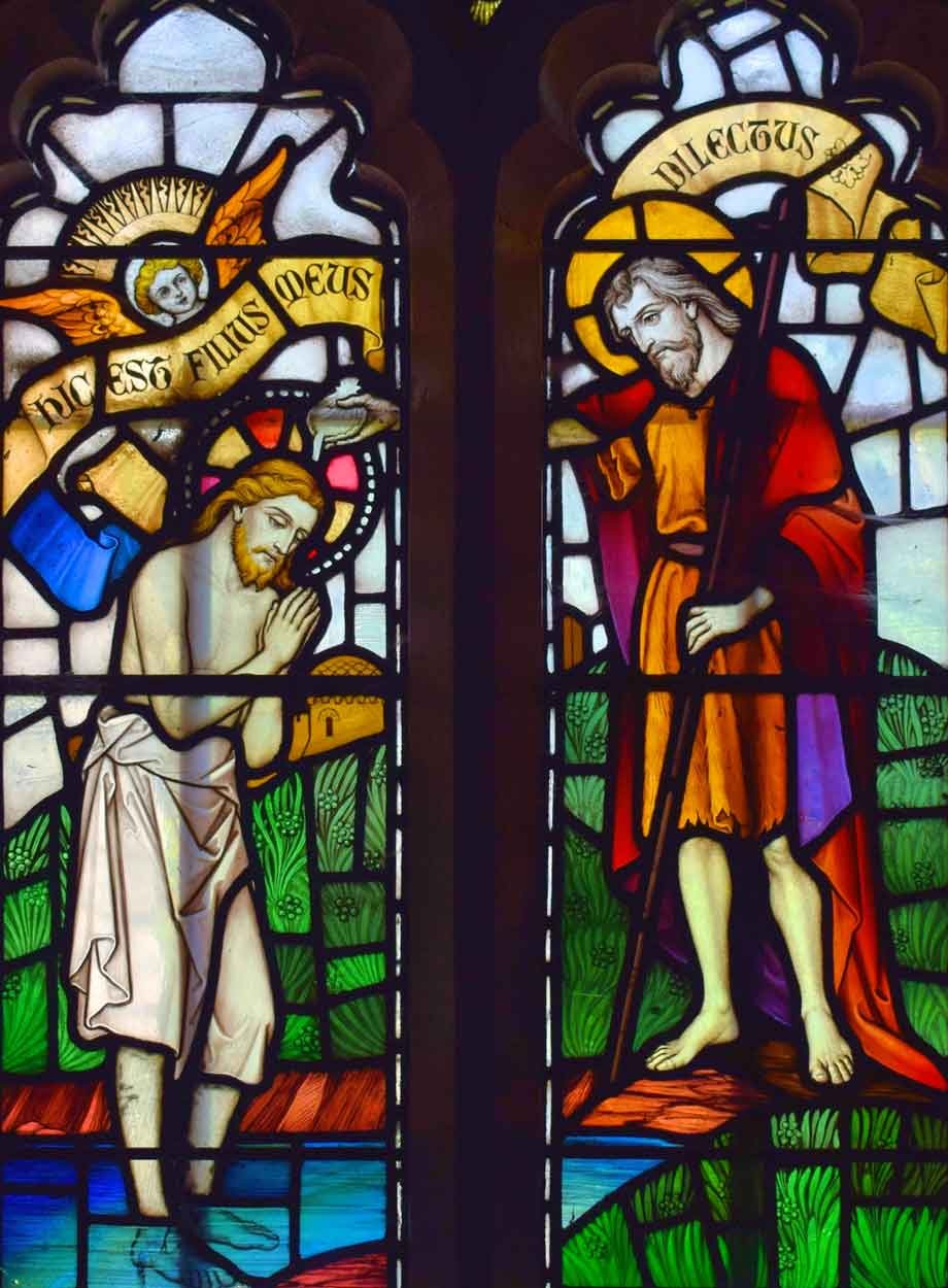 The baptism of Christ in the Baptistery