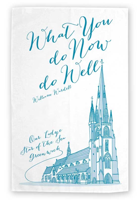Church tea towel designed by a parishioner