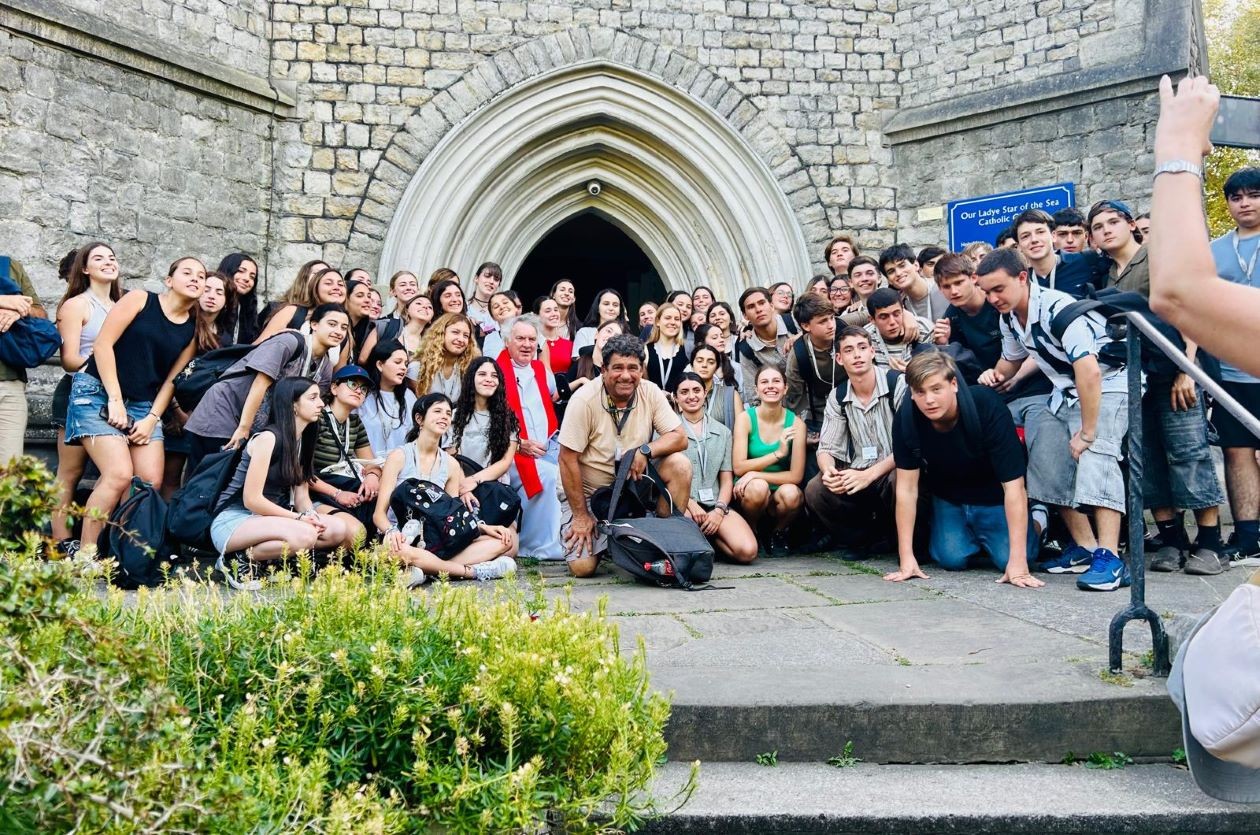 on_the_tourist_trail-group_of_16yr_olds_from_Argentina_came_to_mass.jpg